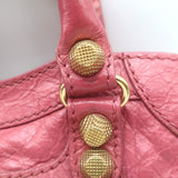 Balenciaga Giant Mini City Bag Rose Hortensia Lambskin Leather Crossbody