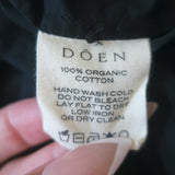 Doen Traveler Broderie Anglaise Sleeveless Top Black Cotton Size Small