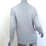 Nili Lotan Cotton Knit Sweater Light Gray Size Small