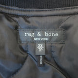 Rag & Bone Samira sequin bomber jacket, black multi boucle tweed, authentic pre-owned luxury piece, size XS