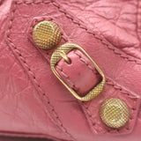 Balenciaga Giant Mini City Bag Rose Hortensia Lambskin Leather Crossbody