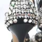 Bottega Veneta Sparkle Stretch Crystal-Embellished Mesh Pumps Black Size 39