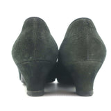 Vintage Chanel Cap Toe Mary Janes Black Suede Size 6 Kitten Heel Pumps