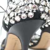 Bottega Veneta Sparkle Stretch Crystal-Embellished Mesh Pumps Black Size 39