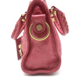 Balenciaga Giant Mini City Bag Rose Hortensia Lambskin Leather Crossbody