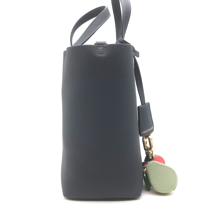 MAISON de SABRE Small Leather Soft Tote Graphite Sky Crossbody Bag NEW