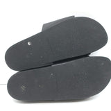 Tory Burch Patos Platform Slide Sandals Black Leather Size 10.5