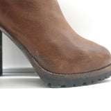 Brunello Cucinelli Platform Chelsea Boots Brown Leather Size 40