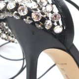 Bottega Veneta Sparkle Stretch Crystal-Embellished Mesh Pumps Black Size 39