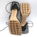 Bottega Veneta Sparkle Stretch Crystal-Embellished Mesh Pumps Black Size 39