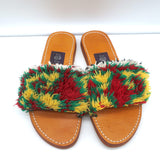 RES IPSA Moroccan Rug Slide Sandals Multicolor Size 10-11 NEW