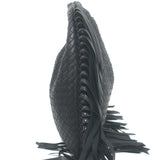 Bottega Veneta Large Veneta Fringed Hobo Black Intrecciato Leather Shoulder Bag
