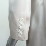 Heidi Merrick Double Breasted Satin Blazer Off-White Size Extra Small NEW