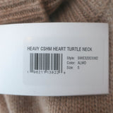SPRWMN Cashmere Heart Turtleneck Sweater Almond Size Small NEW