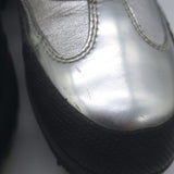 Louis Vuitton Spaceship Laureate Platform Combat Boots Silver Leather Size 38.5