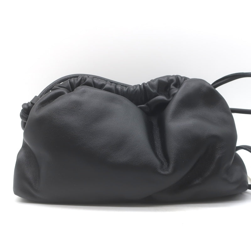 Mansur Gavriel Mini Cloud Clutch Black/Flamma Leather Crossbody NEW