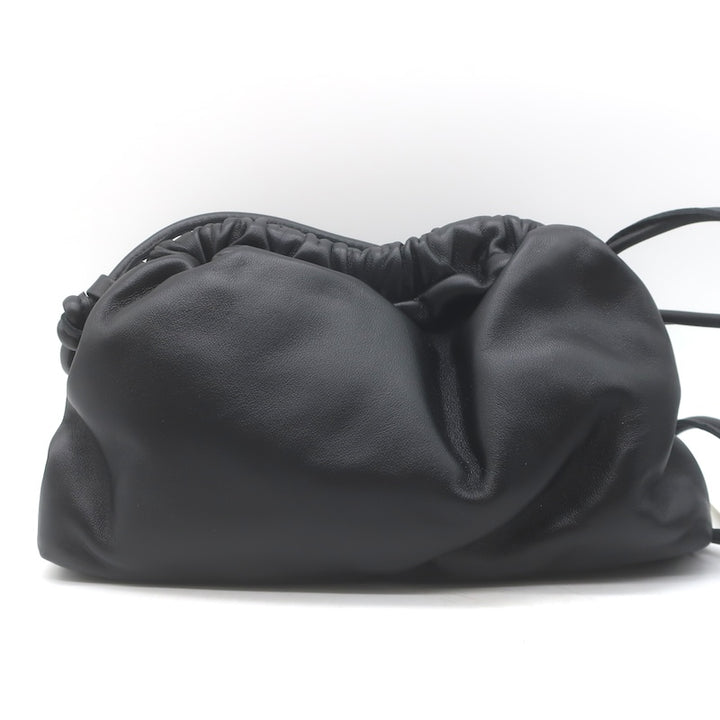 Mansur Gavriel Mini Cloud Clutch Black/Flamma Leather Crossbody NEW