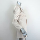 Heidi Merrick Double Breasted Satin Blazer Off-White Size Extra Small NEW