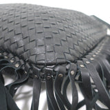 Bottega Veneta Large Veneta Fringed Hobo Black Intrecciato Leather Shoulder Bag