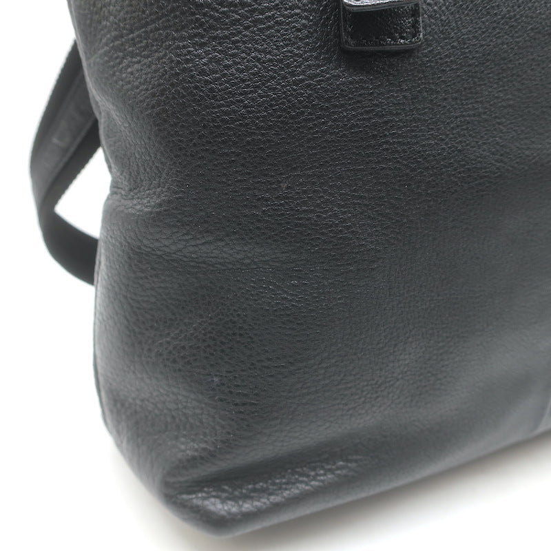 Yves Saint Laurent Kahala Studded Logo Tote Black Leather Small Shoulder Bag