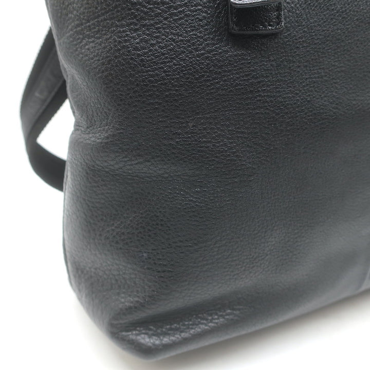 Yves Saint Laurent Kahala Studded Logo Tote Black Leather Small Shoulder Bag