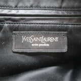Yves Saint Laurent Kahala Studded Logo Tote Black Leather Small Shoulder Bag
