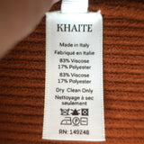 KHAITE Allegra Ribbed Knit Midi Bustier Dress Terracotta Size Medium