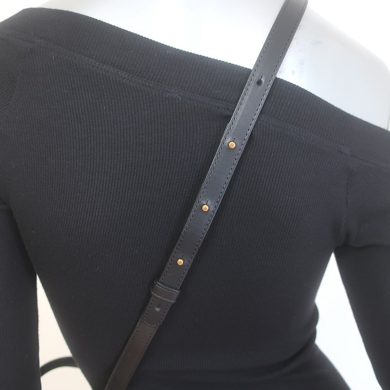 Mansur Gavriel Soft Lady Bag Natural Raffia &amp; Black Leather Crossbody