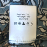 Veronica Beard Carolina Blouse Blue Floral Print Silk Size 2 Ruffle Sleeve Top