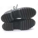 Louis Vuitton Spaceship Laureate Platform Combat Boots Silver Leather Size 38.5