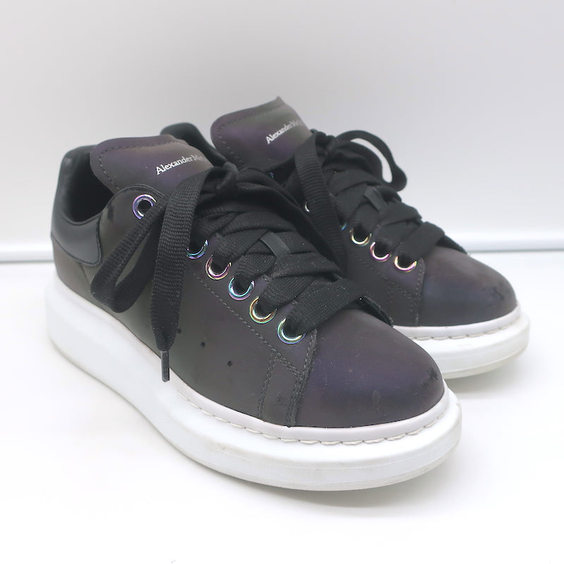 Oversized Sneakers - Alexander McQueen - White/Black - Leather