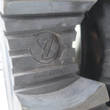 Louis Vuitton Spaceship Laureate Platform Combat Boots Silver Leather Size 38.5