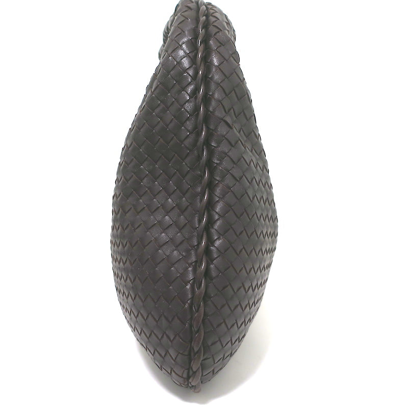 Bottega Veneta Large Veneta Hobo Dark Brown Intrecciato Leather Shoulder Bag