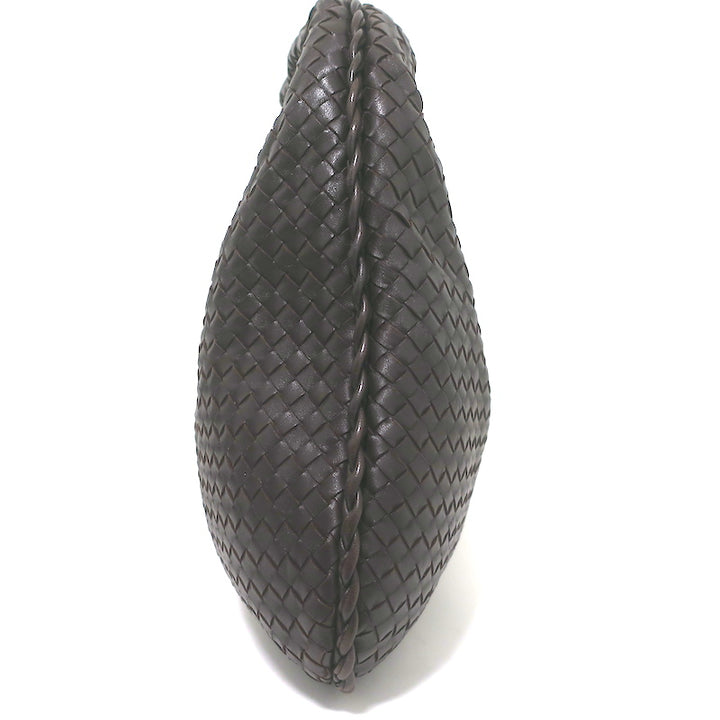 Bottega Veneta Large Veneta Hobo Dark Brown Intrecciato Leather Shoulder Bag