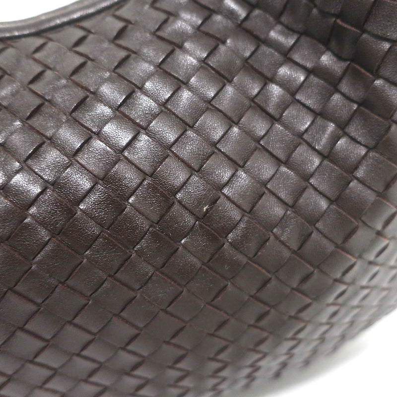 Bottega Veneta Large Veneta Hobo Dark Brown Intrecciato Leather Shoulder Bag