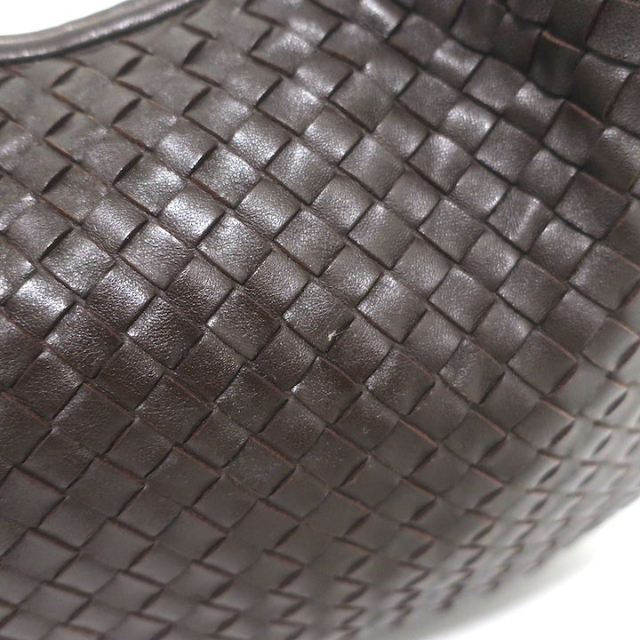 Bottega Veneta Large Veneta Hobo Dark Brown Intrecciato Leather Shoulder Bag