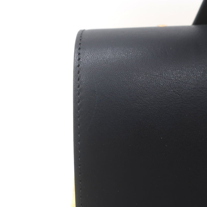 Mansur Gavriel Soft Lady Bag Natural Raffia &amp; Black Leather Crossbody