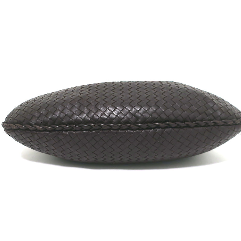 Bottega Veneta Large Veneta Hobo Dark Brown Intrecciato Leather Shoulder Bag