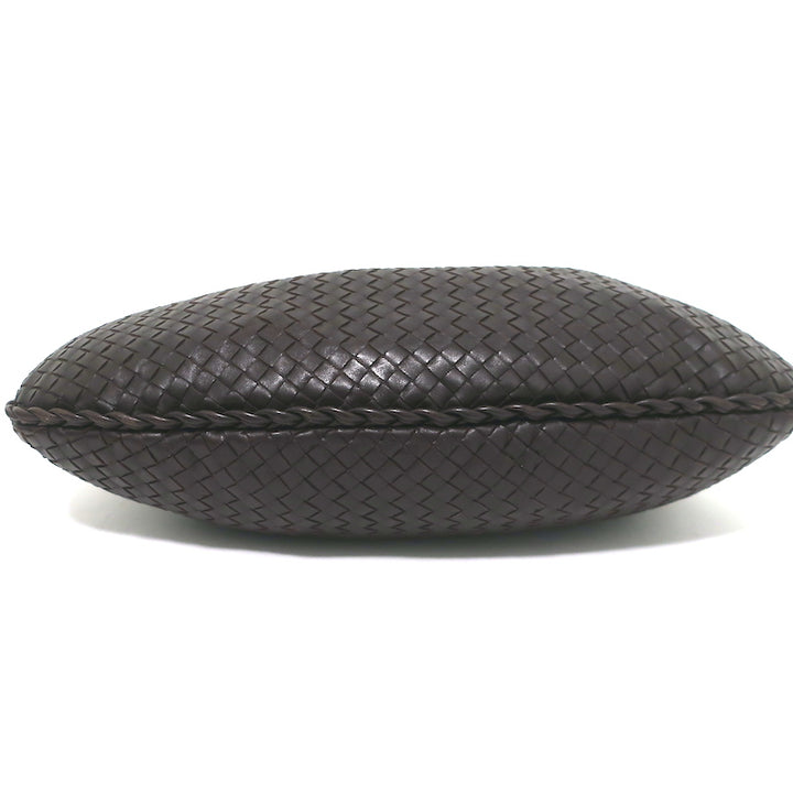 Bottega Veneta Large Veneta Hobo Dark Brown Intrecciato Leather Shoulder Bag