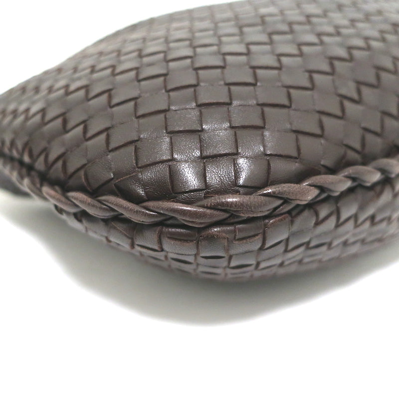 Bottega Veneta Large Veneta Hobo Dark Brown Intrecciato Leather Shoulder Bag