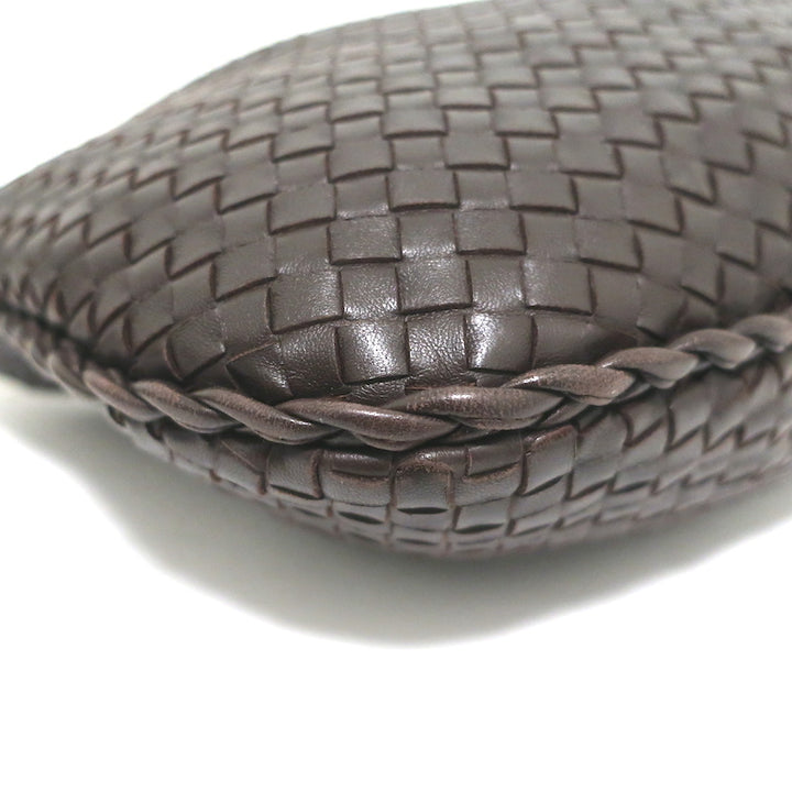 Bottega Veneta Large Veneta Hobo Dark Brown Intrecciato Leather Shoulder Bag