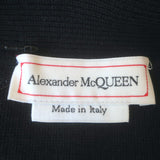 Alexander McQueen Twist-Neck Ribbed Knit Dress Black Wool Size Medium