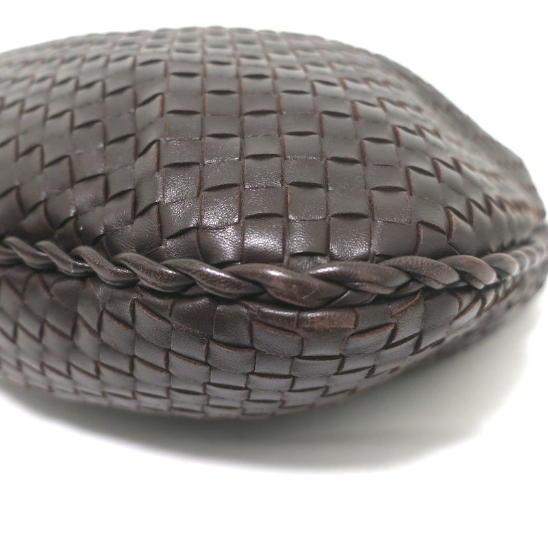 Bottega Veneta Large Veneta Hobo Dark Brown Intrecciato Leather Shoulder Bag