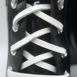 Louis Vuitton Star Trail Patch Combat Boots Black Polished Leather Size 39