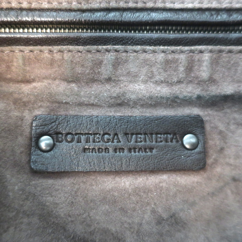Bottega Veneta Large Veneta Hobo Dark Brown Intrecciato Leather Shoulder Bag