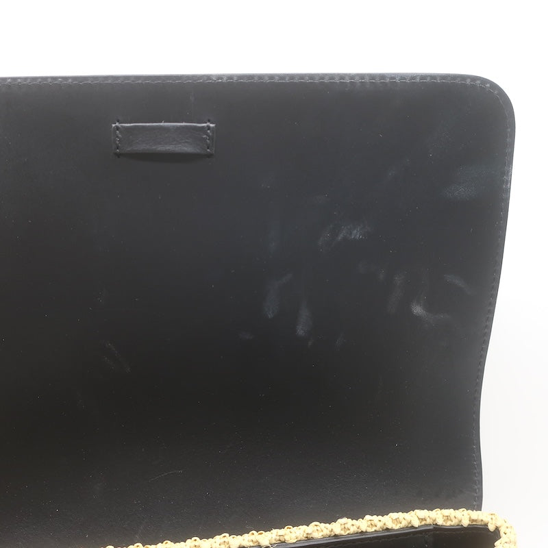 Mansur Gavriel Soft Lady Bag Natural Raffia &amp; Black Leather Crossbody
