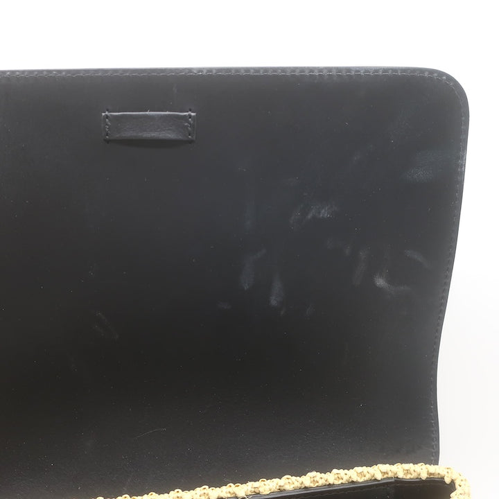 Mansur Gavriel Soft Lady Bag Natural Raffia &amp; Black Leather Crossbody