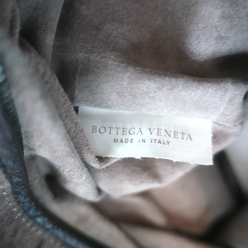Bottega Veneta Large Veneta Hobo Dark Brown Intrecciato Leather Shoulder Bag