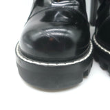 Louis Vuitton Star Trail Patch Combat Boots Black Polished Leather Size 39
