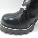 Louis Vuitton Star Trail Patch Combat Boots Black Polished Leather Size 39